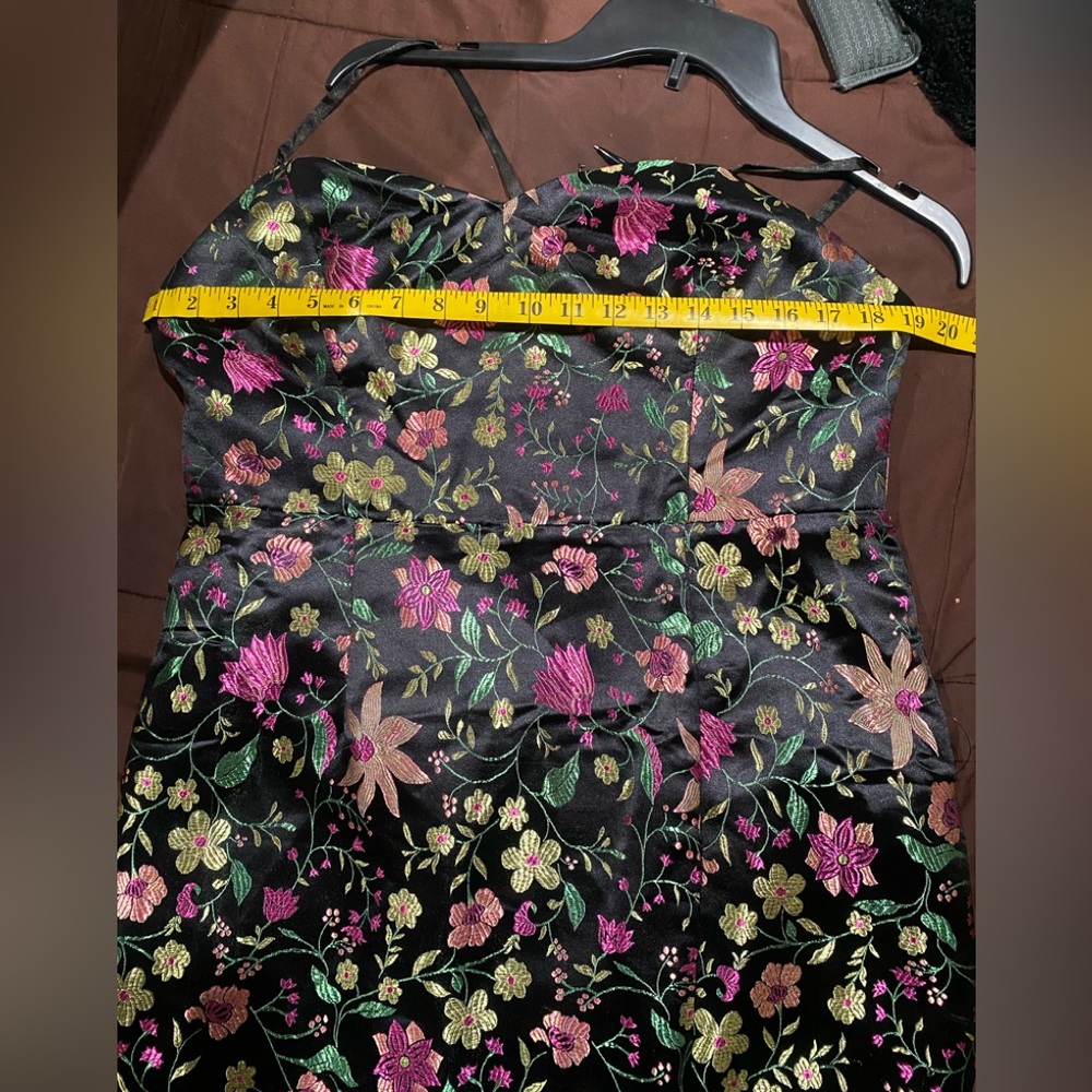 Lulu's Black Maxi Dress with Pink Floral Design - Picture 7 of 10